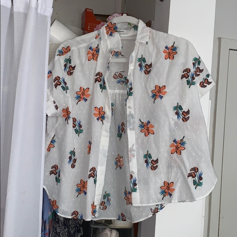 Madewell floral blouse